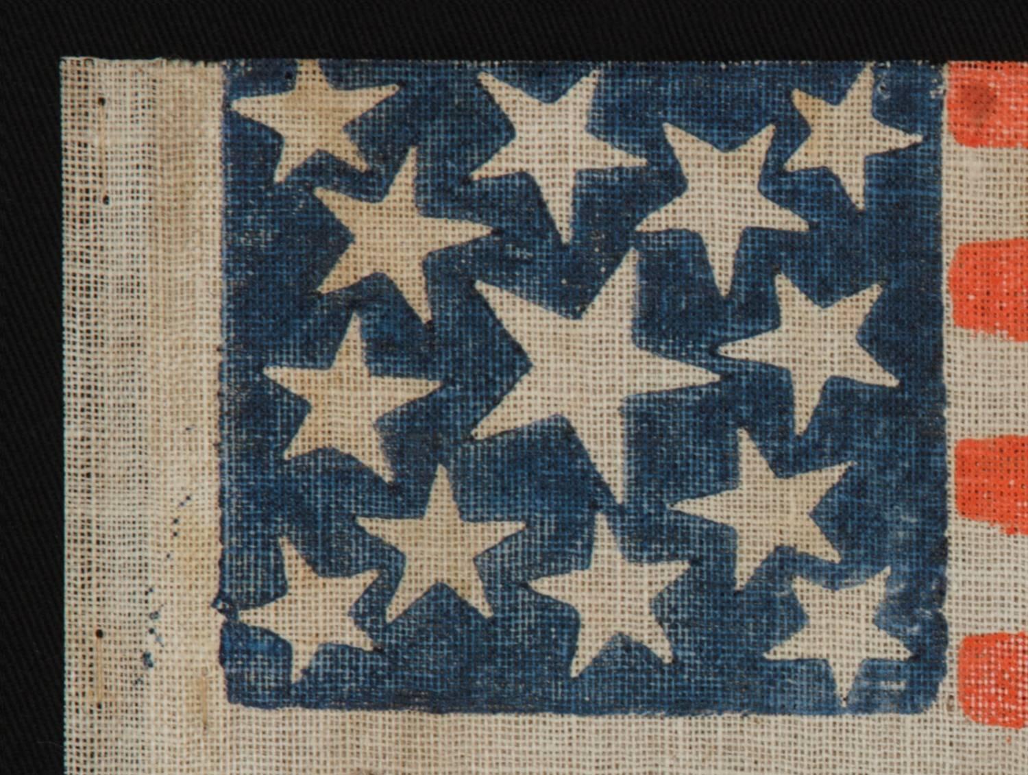 American 13 Star Parade Flag with Stars in a Medallion Pattern