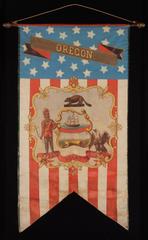 Hand-Painted Patriotic Banner with the Seal of the State of Oregon