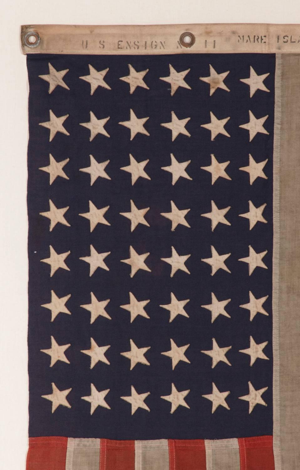 American 48 Star, U.S. Navy Small Boat Ensign, Dated July 1942