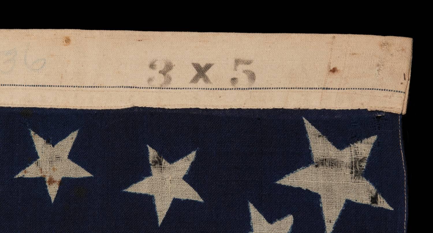 38 Stars on an Extraordinary Antique Flag Made for the 1876 Centennial Expo In Good Condition In York County, PA