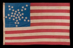 33 Stars in a "Great Star" or "Great Luminary" Patter on a Homemade Flag