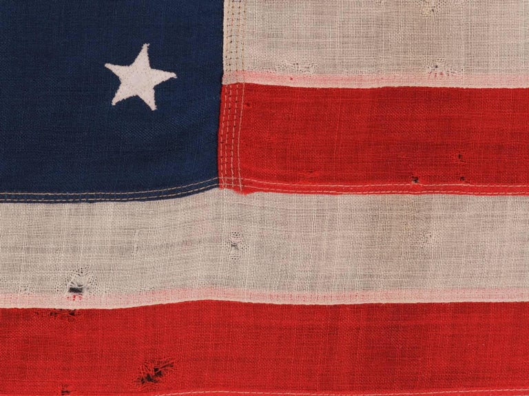 American 13 Stars in a Medallion Configuration on a Small-Scale Flag of the 1890-1900 Era