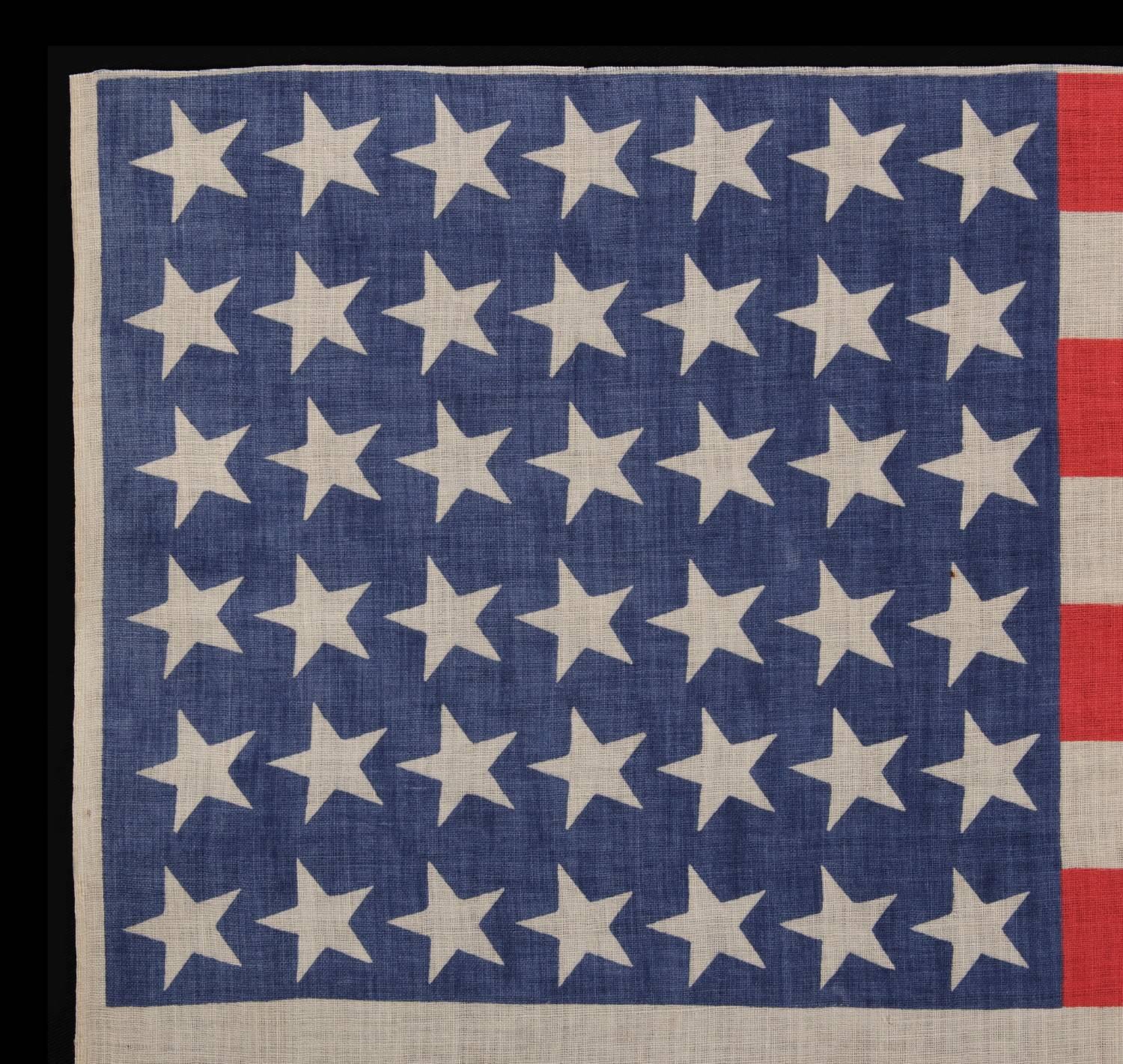 42 Star, American Parade Flag with Canted Stars In Good Condition In York County, PA