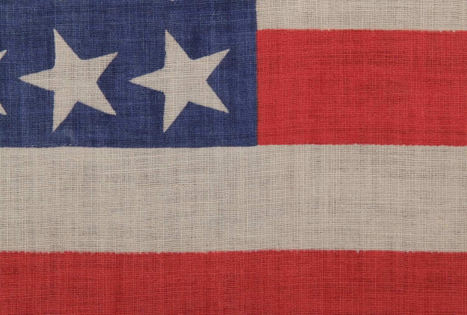 19th Century 42 Star, American Parade Flag with Canted Stars
