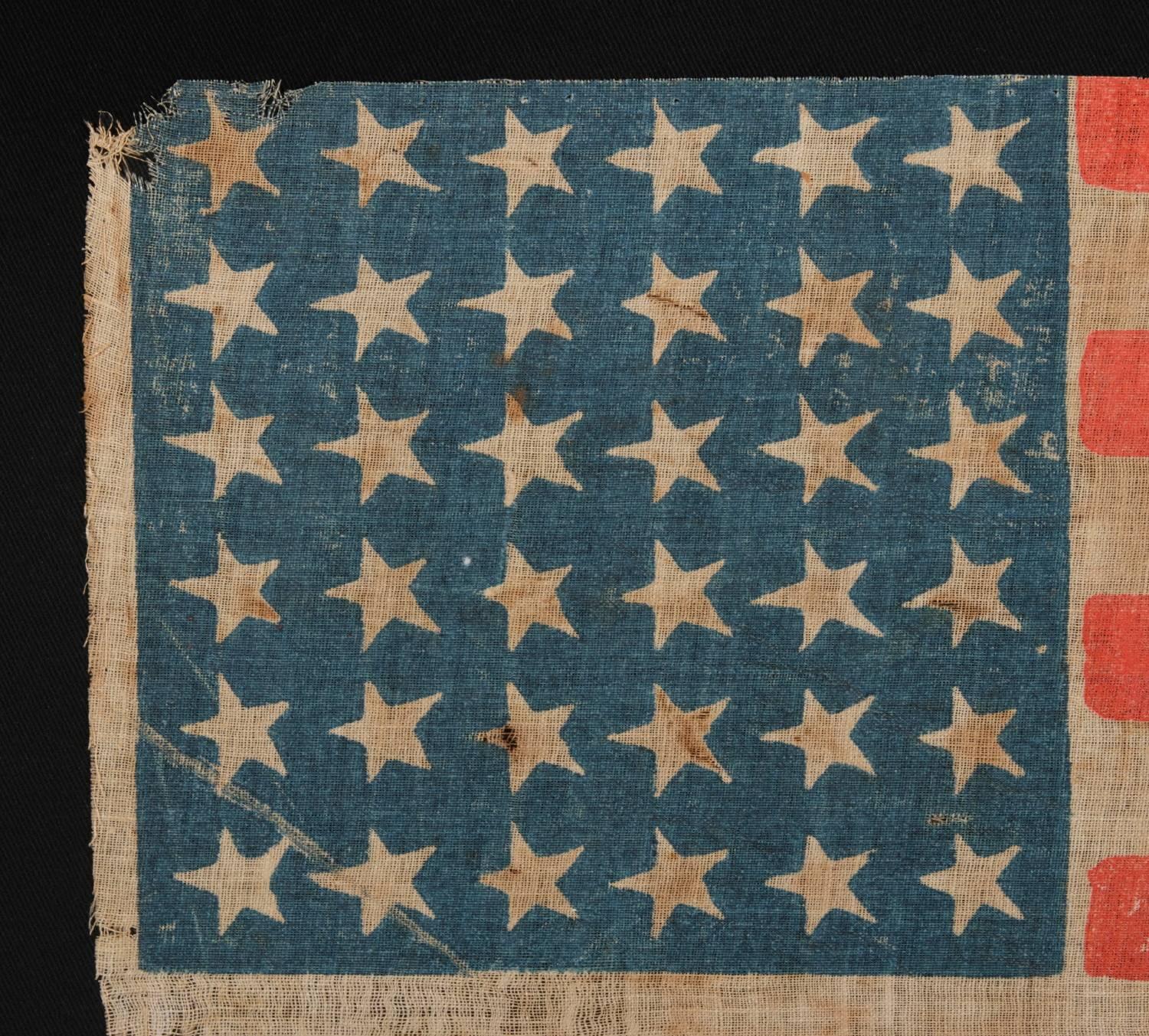36 Star Antiques American Parade Flag of the Civil War Era In Good Condition In York County, PA