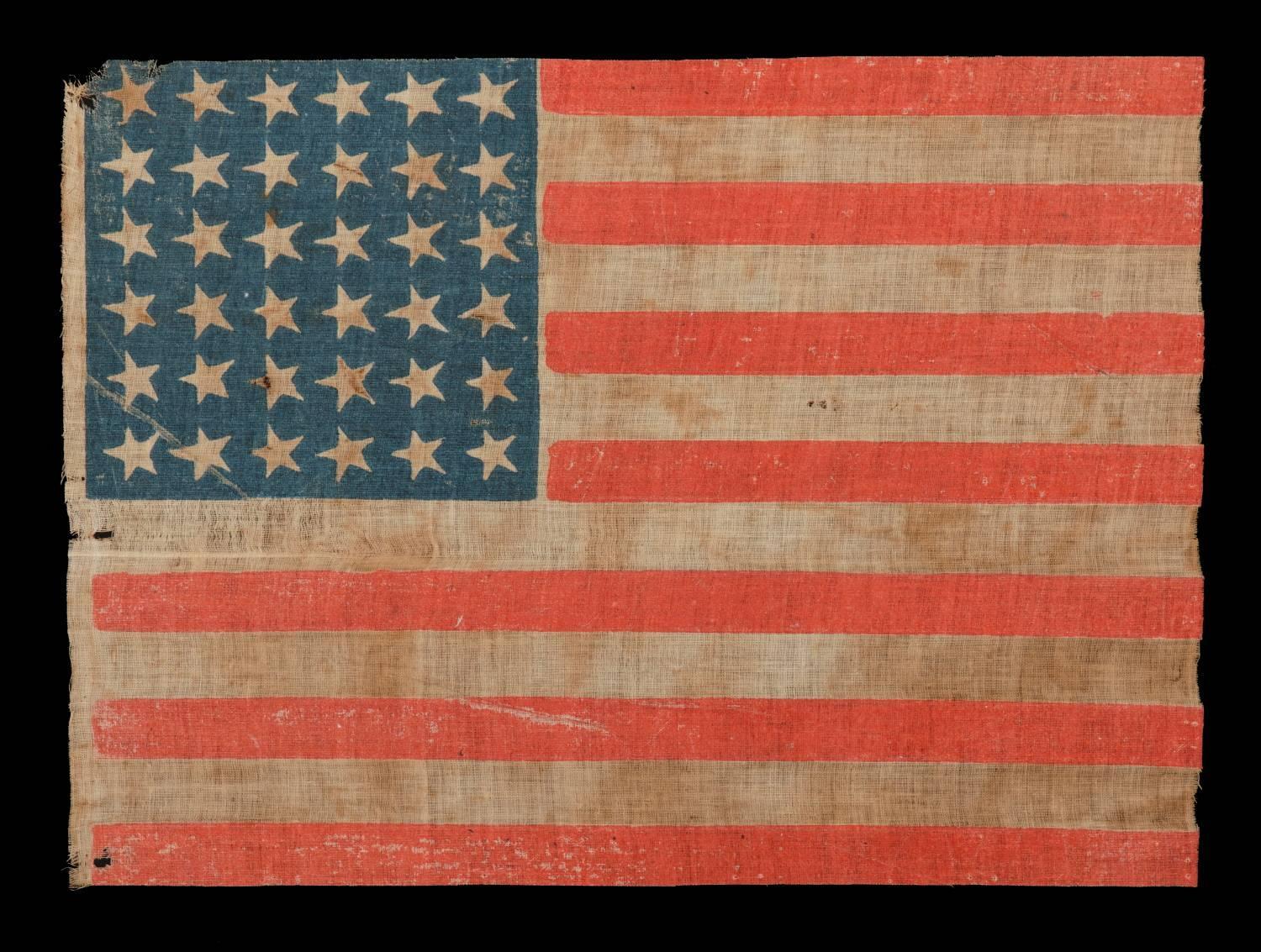 36 Star Antiques American Parade Flag of the Civil War Era at 1stdibs