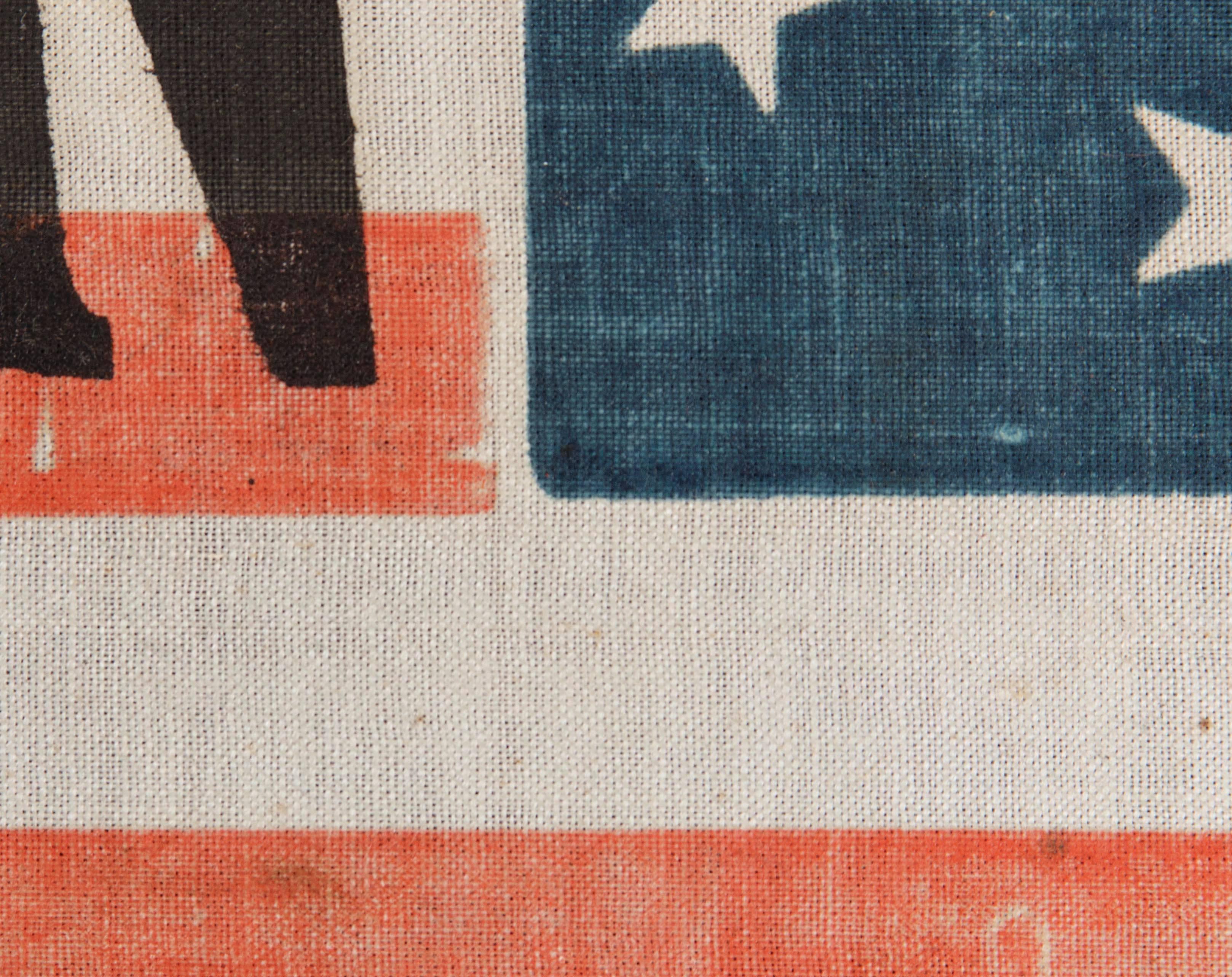 American 33 Star Lincoln & Hamlin Campaign Flag with Stars in a Great Star Configuration