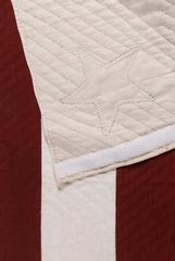 Outstanding Antique American Civil War Patriotic Flag Quilt, Diamond-in-a-Square