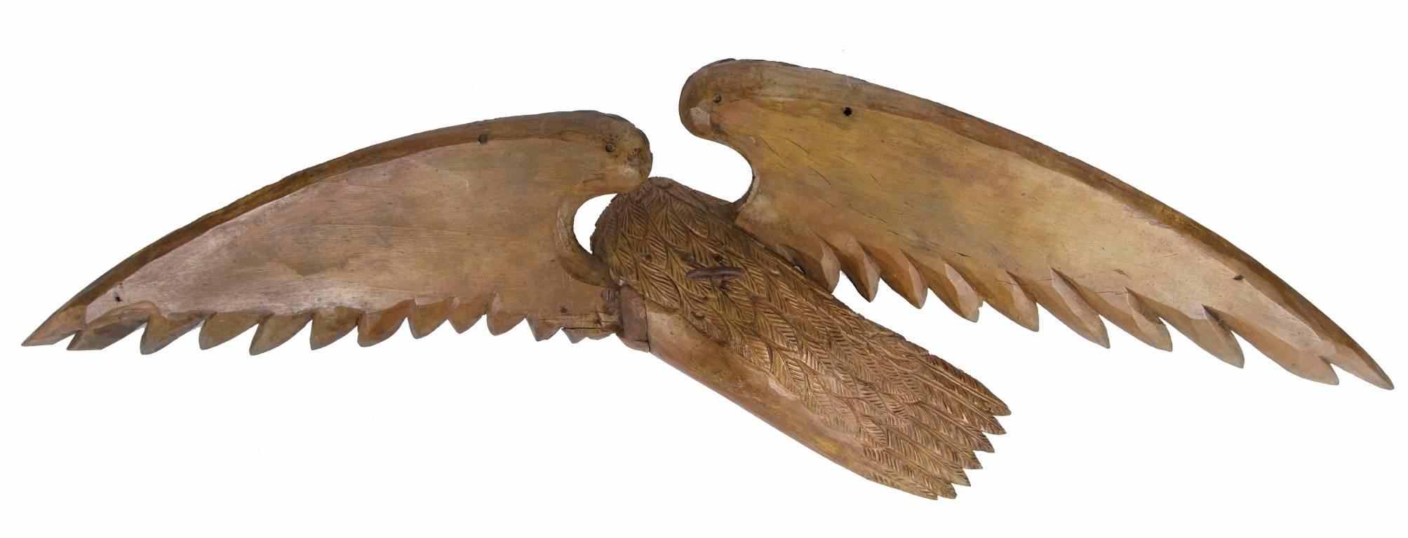 Wood Carved American Eagle with Exceptional Form, Craftsmanship and Scale