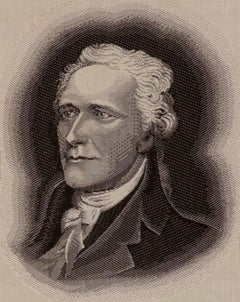 Alexander Hamilton Stevensgraph Ribbon, Made to Celebrate Paterson, NJ