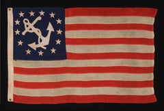 Antique American Private Yacht Flag with 13 Stars Marked "U.S Army.."