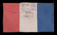 WWII French Liberation Flag with American Saluations "Hurrah for America"