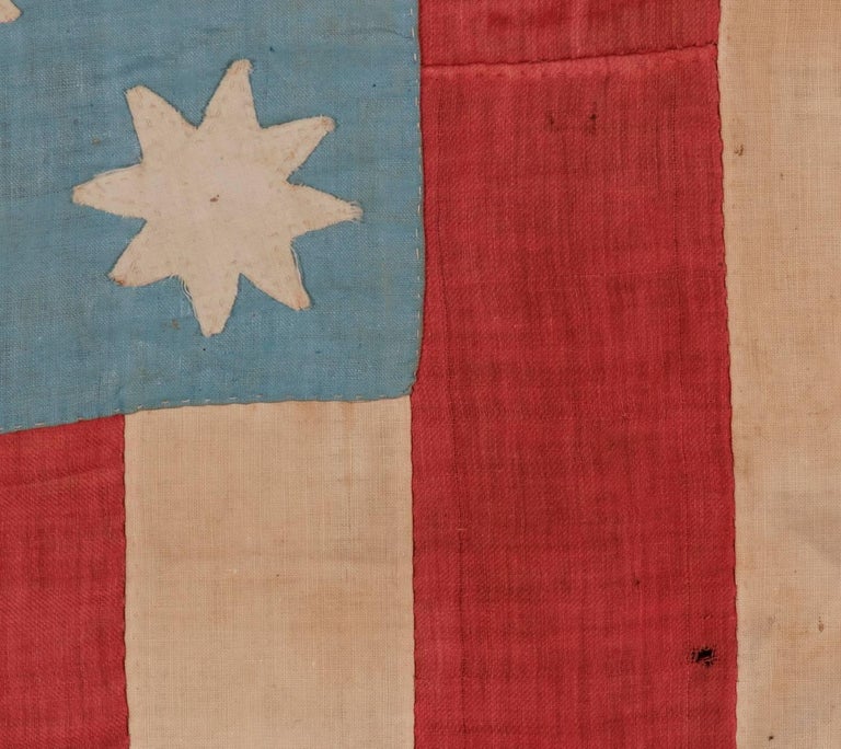 HandSewn, 13 Star American National Flag with 8Pointed Stars on