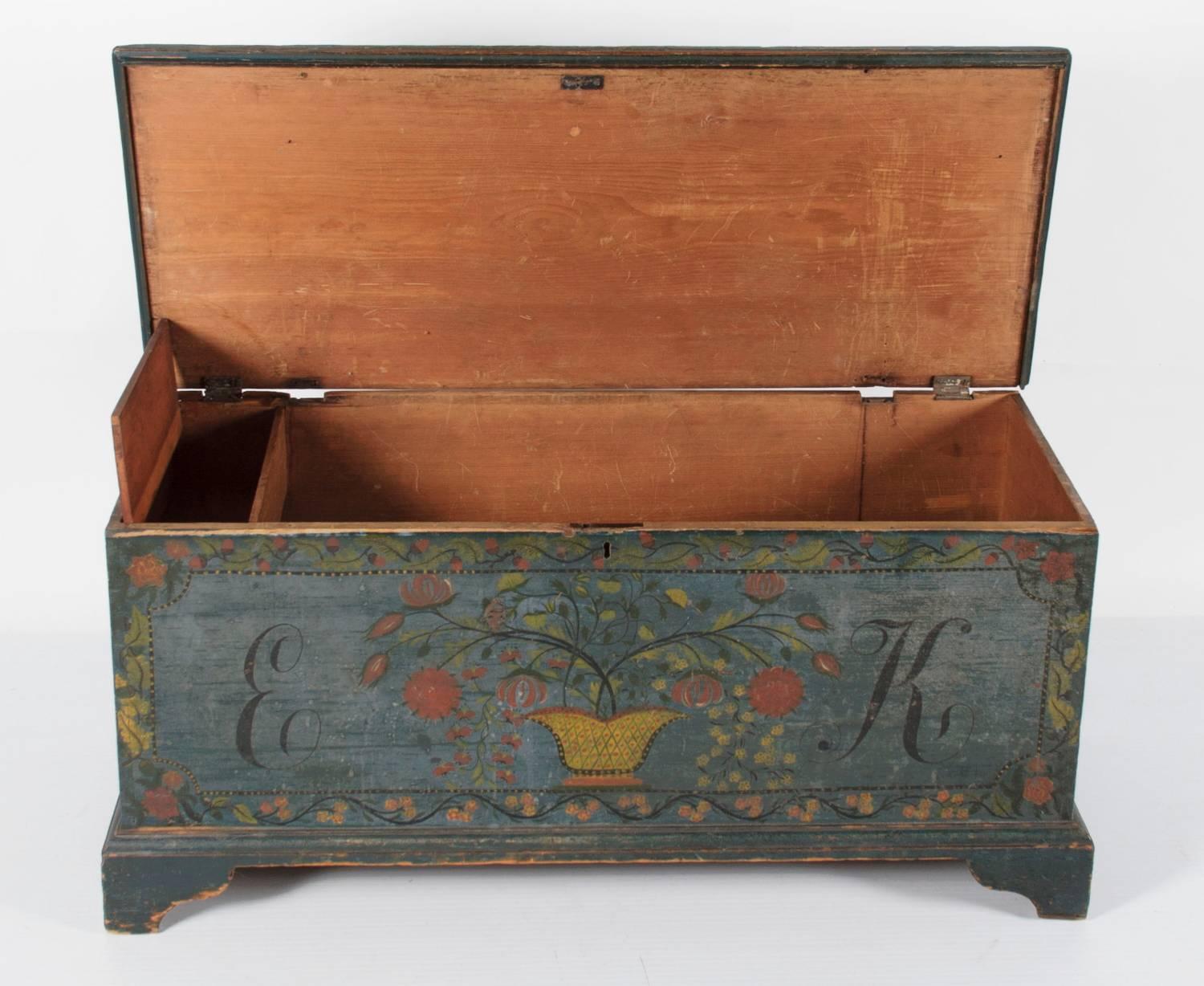 Early 19th Century Schoharie County, New York State Blanket Chest For Sale