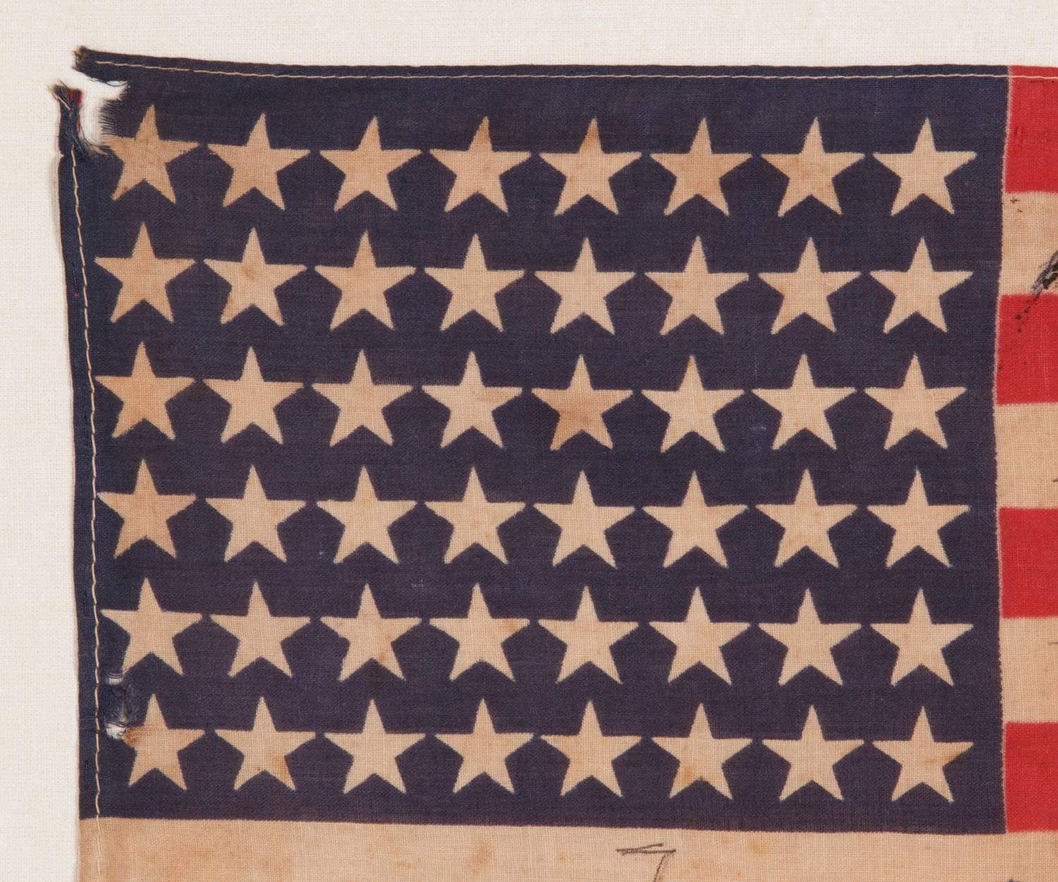 Antike amerikanische Flagge mit handgeschriebenen Inschriften zum Tod von FDR im Zustand „Gut“ im Angebot in York County, PA