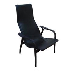 Pair of Black Leather Chairs