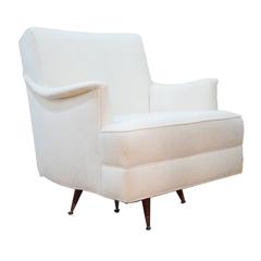 Pair of White Mid-Century Armcharis