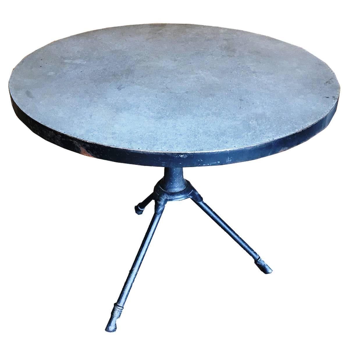 Metal and Concrete Table For Sale