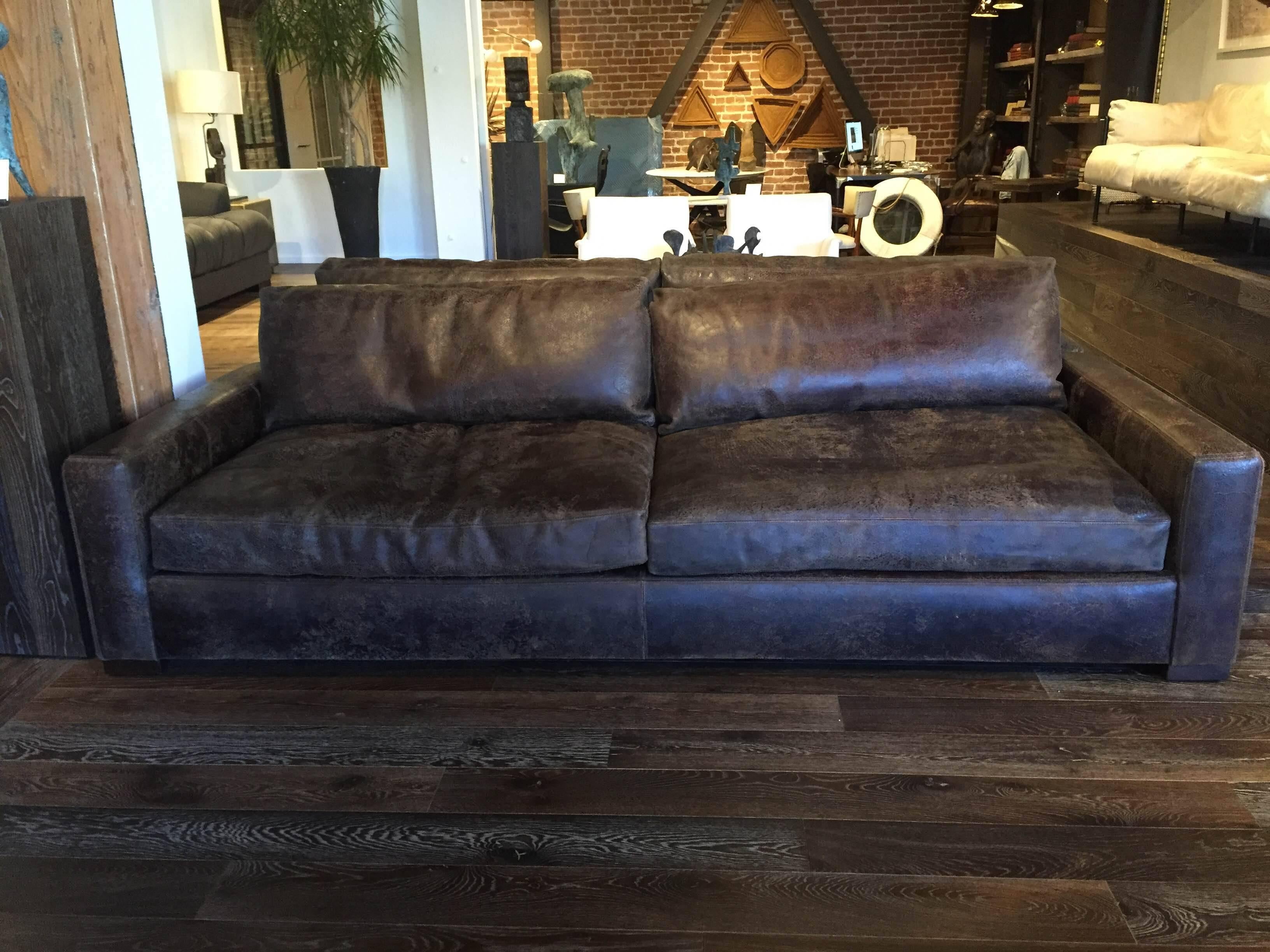 oversized leather couch