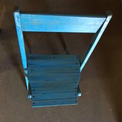 Blue Wooden Folding Chair