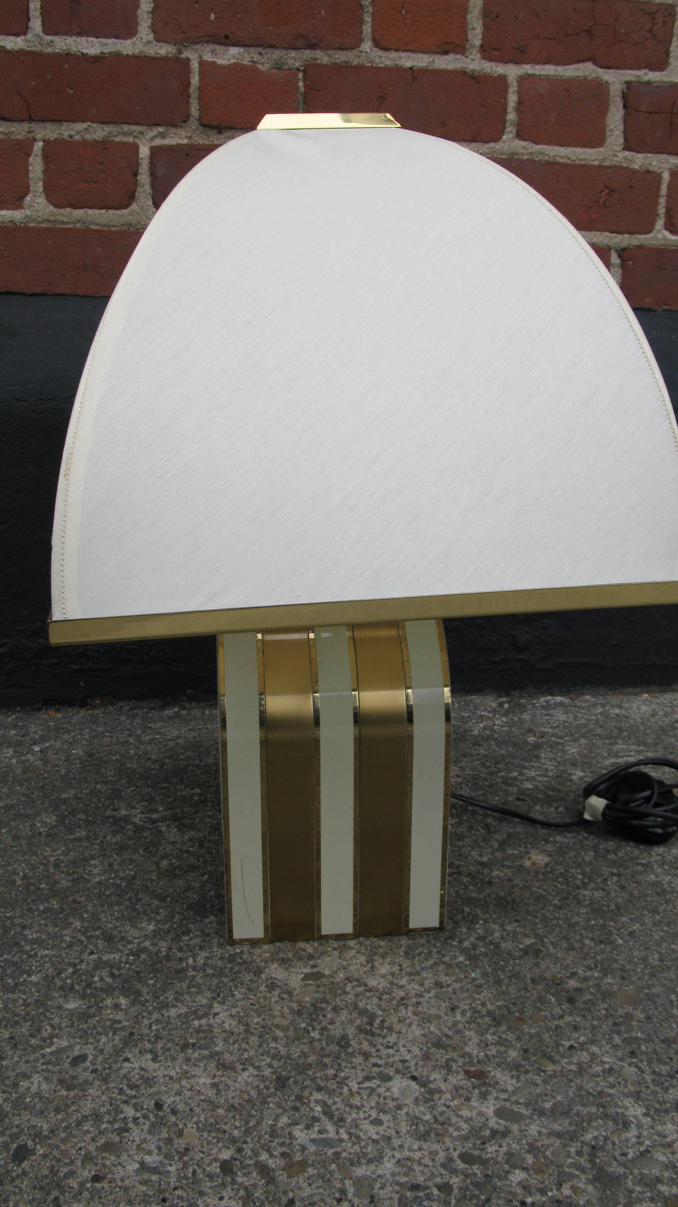 Modern 1970s Brass Table Lamp For Sale