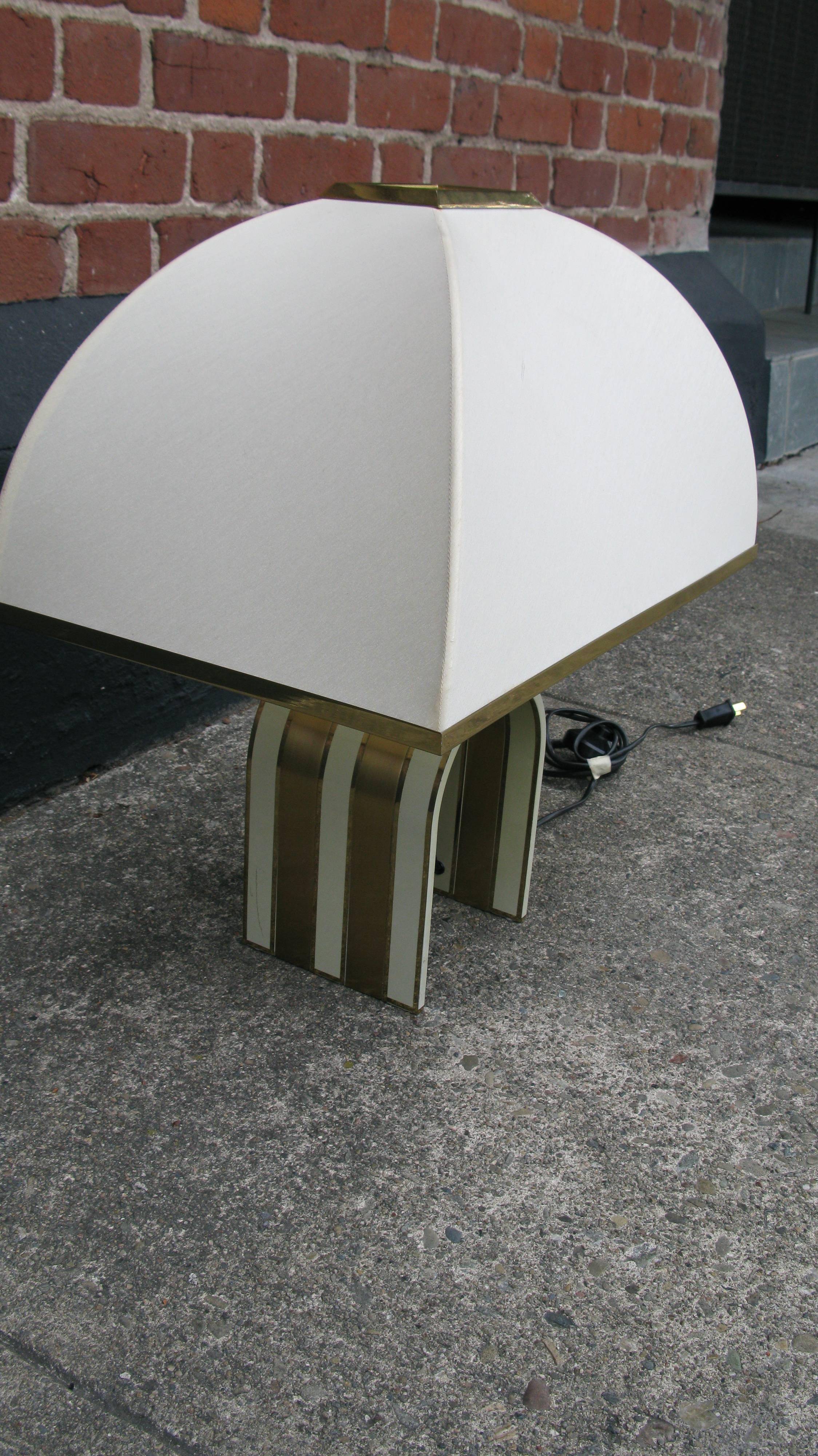 Unknown 1970s Brass Table Lamp For Sale