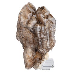 Spécimen naturel de quartz fumé « Window », cristaux de taille « cabinet » provenant d'Afghanistan