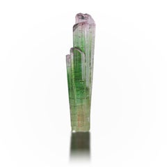 Ejemplar natural de turmalina bicolor, cristales de 23 g procedentes de Afganistán