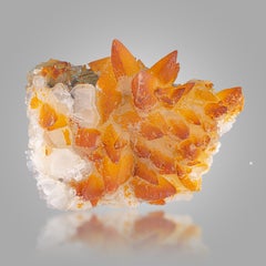 Natural Specimen Of Calcite With Fluorite Cluster Cabinet Size From Pakistan