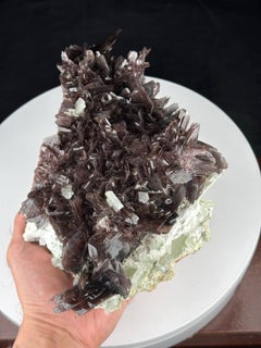 Natural Specimen Of Axinite With Epidote Cabinet Size Cluster From Pakistan