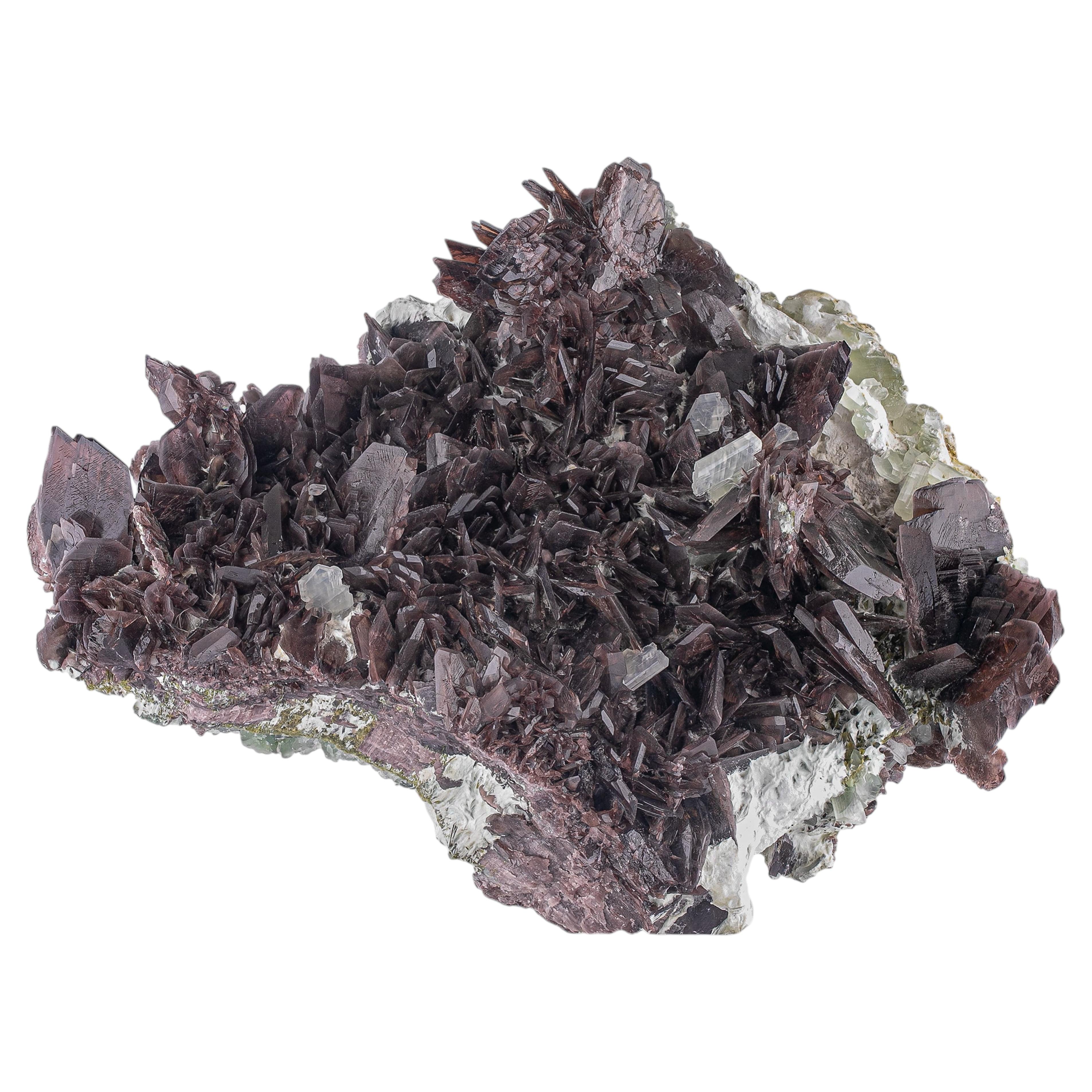 Natural Specimen Of Axinite With Epidote Cabinet Size Cluster From Pakistan For Sale