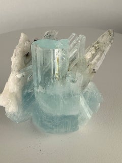 Natural Specimen Of Aquamarine With Quartz 85g Crystal Cluster From Pakistan
