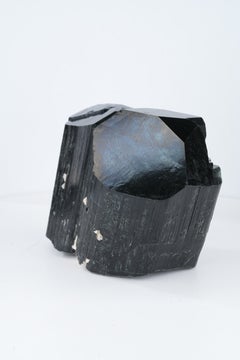 Sculpture Of Twin Schorl With Albite Natural Specimen 1214g From Afghanistan
