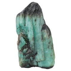 Green Sculpture Of Emerald With Mica Natural Specimen 285g Crystal From Pakistan