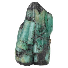 Green Sculpture Of Emerald With Mica Natural Specimen 285g Crystal From Pakistan