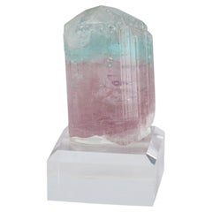 Natural Sculpture Of Bicolor Tourmaline 33g Crystal From Afghanistan