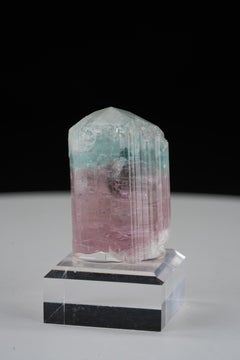 Natural Sculpture Of Bicolor Tourmaline 33g Crystal From Afghanistan
