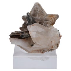 Cabinet Size Sculpture Of Star Mica on Quartz Natural Specimen From Pakistan