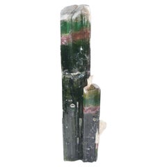 Natural Sculpture Of Bicolor Tourmaline Crystals Specimen From Afghanistan