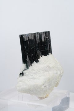 Green Cap Tourmaline With Morganite Mineral Specimen Sculpture From Afghanistan