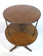 Early 19th Century English Regency Mahogany Two-tiered Round Side Table