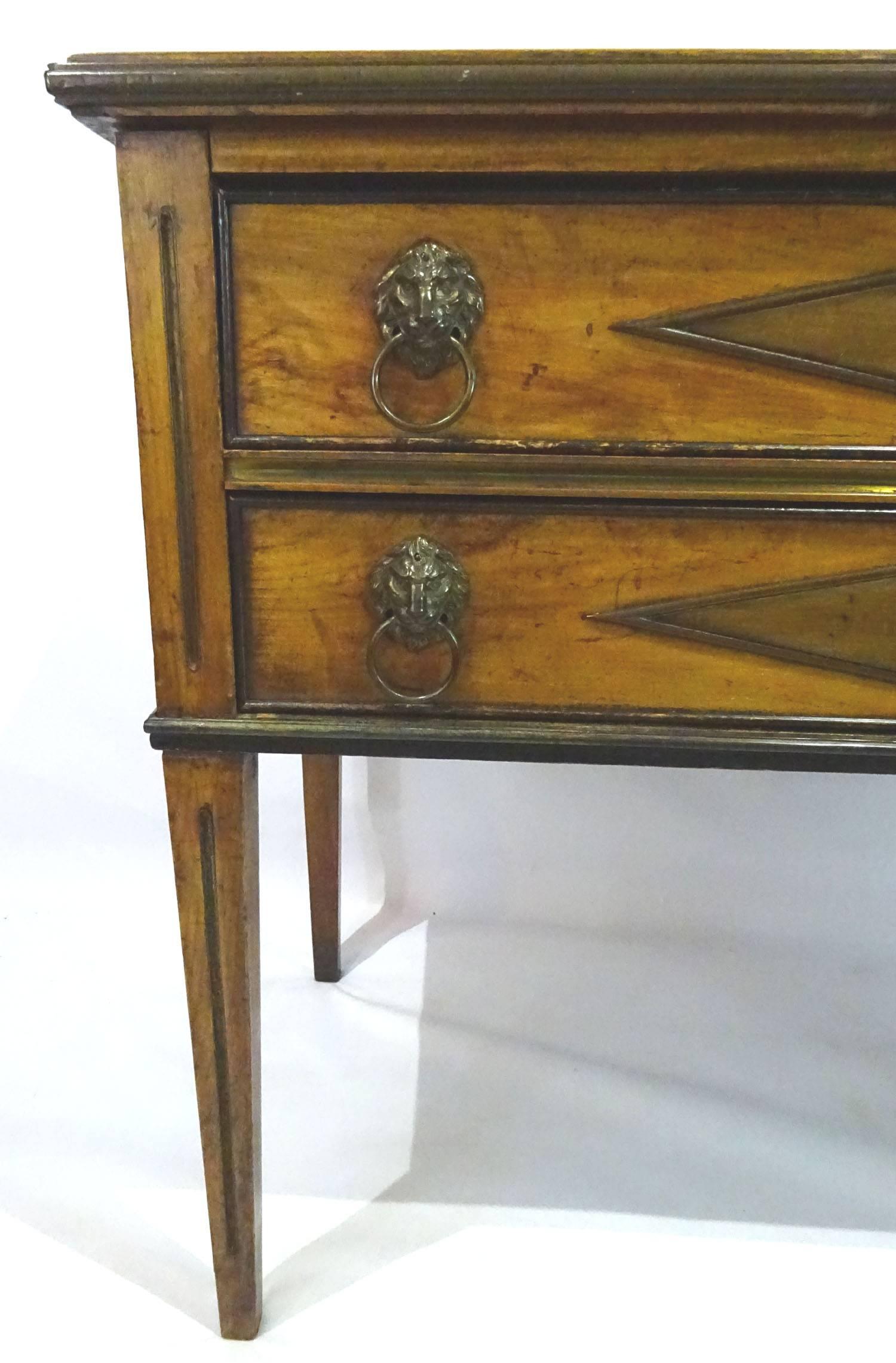 Pearwood Early 19th Century Danish Directoire Style Chest
