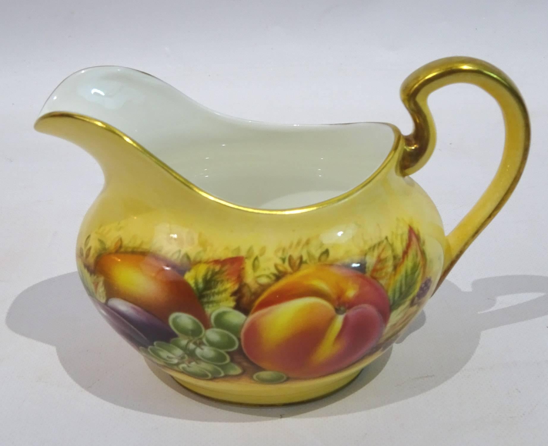 20th Century Orchard Gold China Tea/Dessert Service by John Aynsley In Excellent Condition For Sale In Dallas, TX