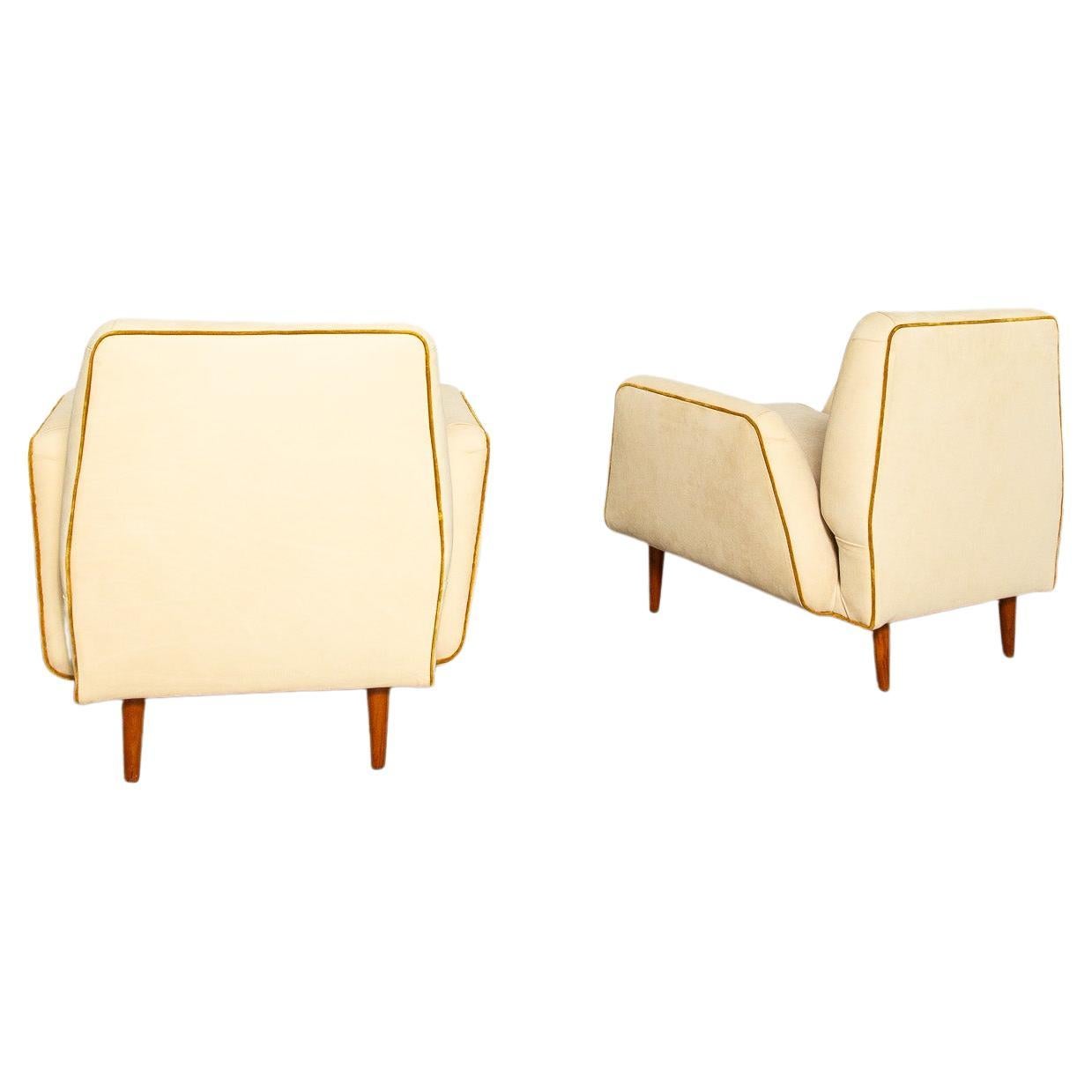 Mid-Century Modern Rare Forma armchairs by Carlo Hauner and Martin Eisler, 1955 For Sale