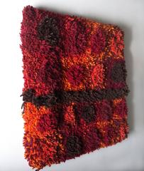 Jane Knight Sculptural Wool Red Fiber Art, 1960s