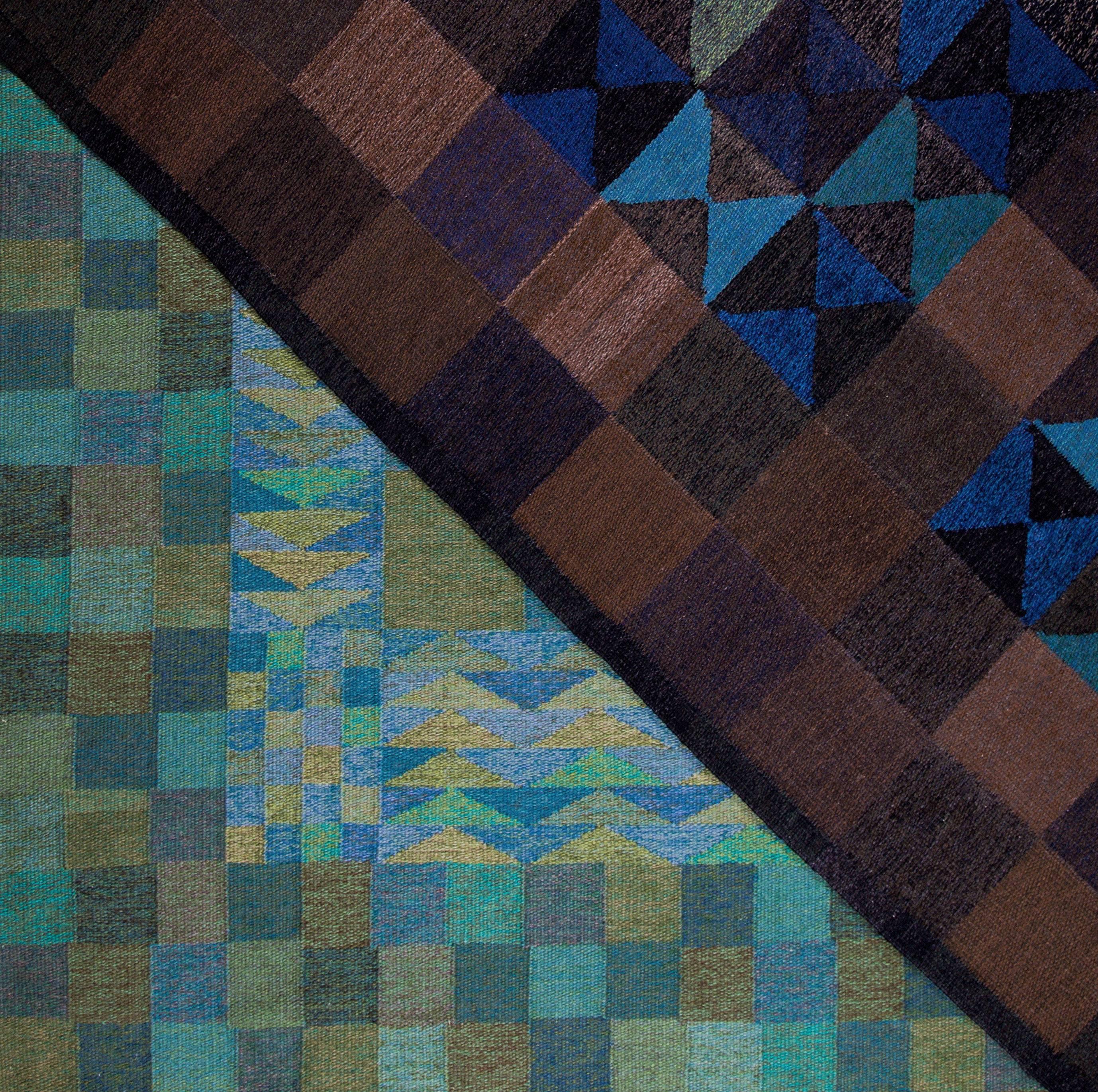 Ingrid Dessau, Flat-Weave Rug, Hemslöjden Borås, Sweden, circa 1950s In Good Condition In Houston, TX