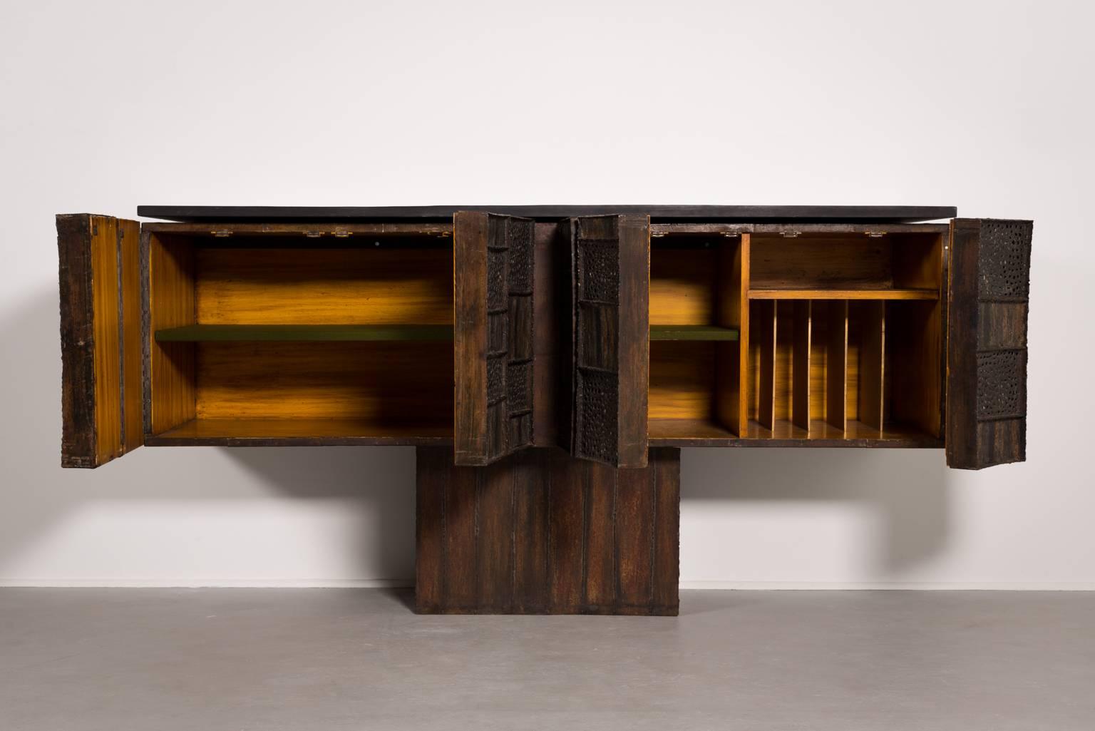 Early Paul Evans Pierced Front Studio Cabinet, circa 1963 2