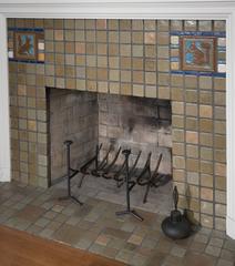 George Nelson Three-Piece Fireplace Set with Andirons, Log Rack and Fire Starter