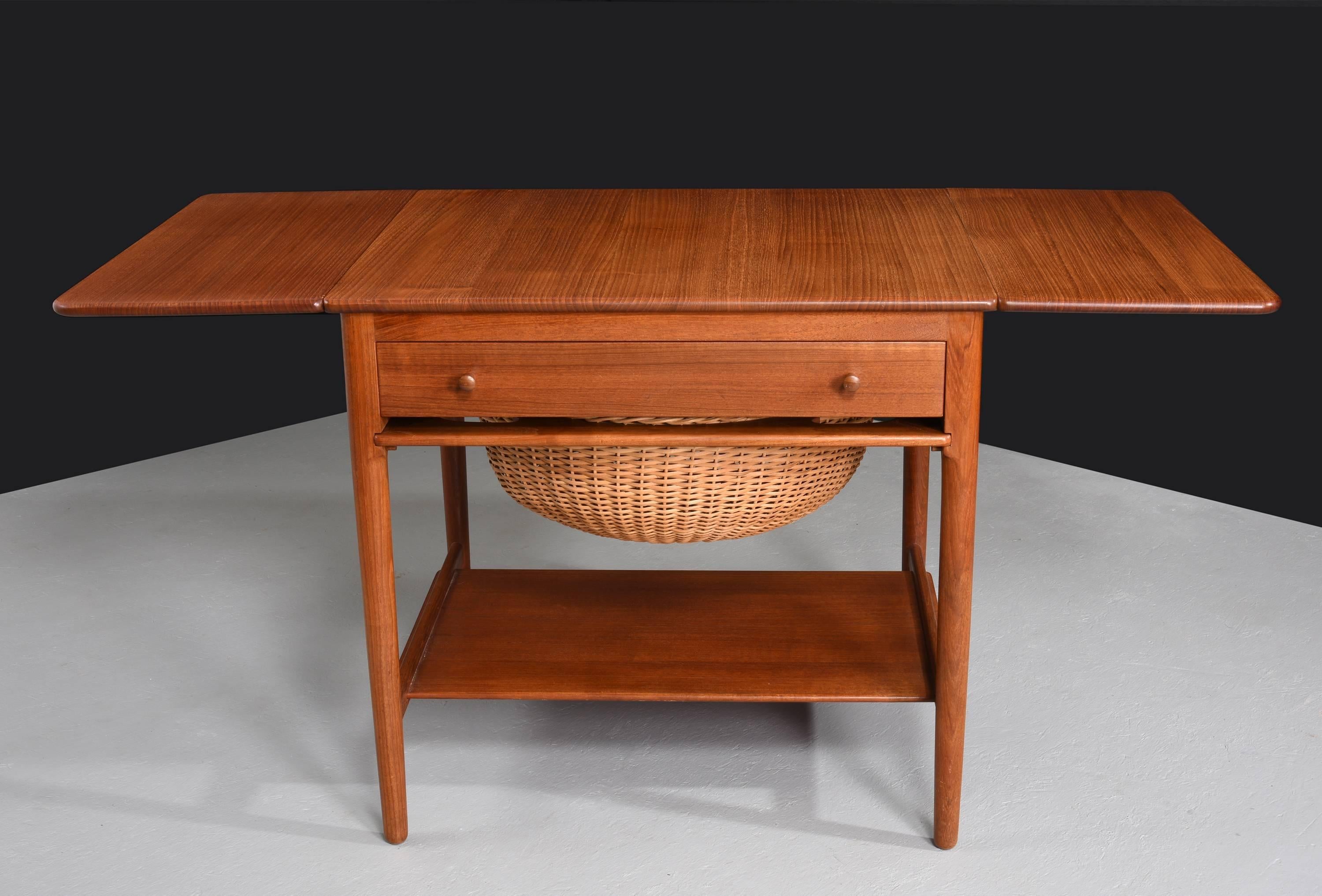 Scandinavian Modern Hans J. Wegner Sewing Table, Model AT-33, 1960s