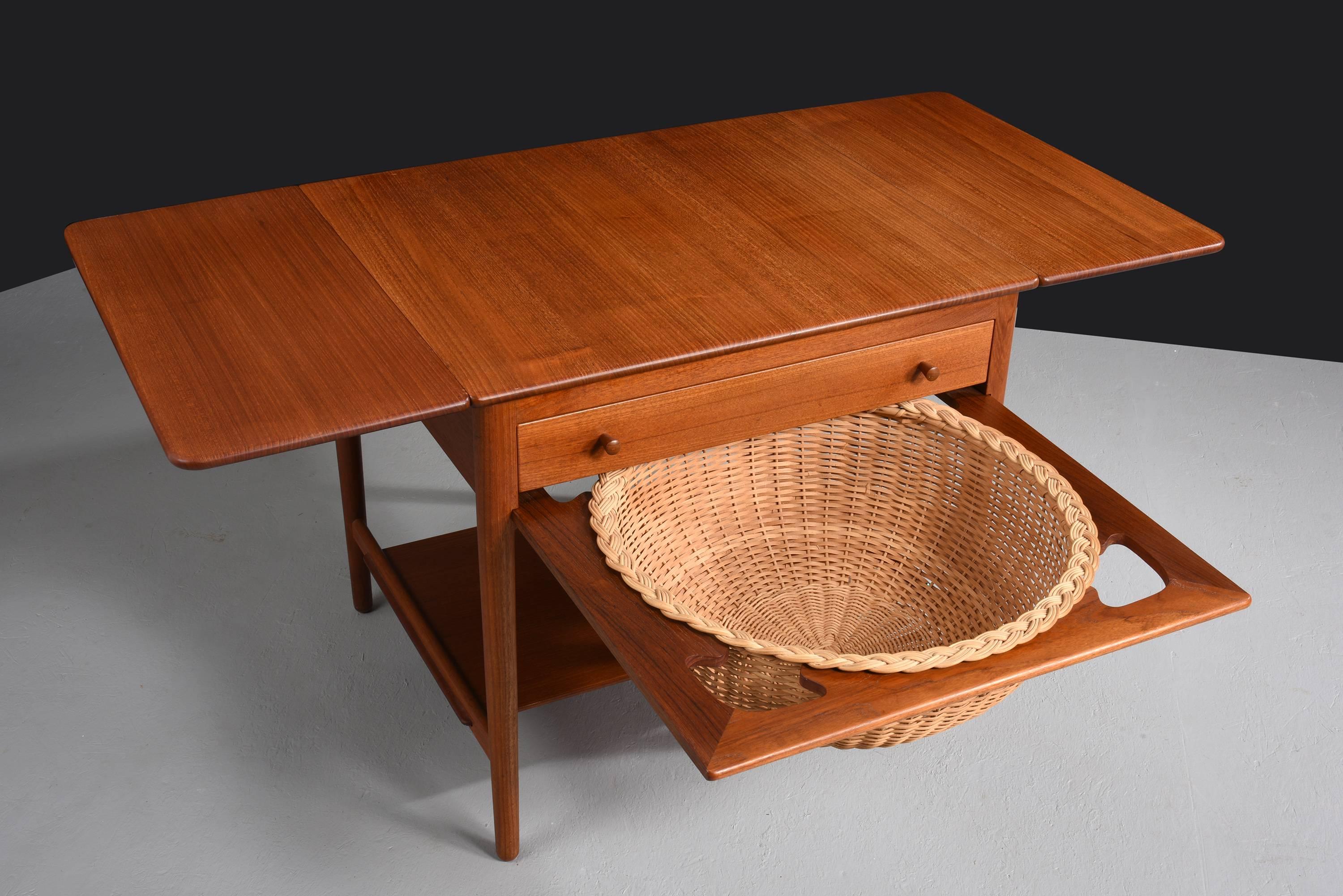 Danish Hans J. Wegner Sewing Table, Model AT-33, 1960s